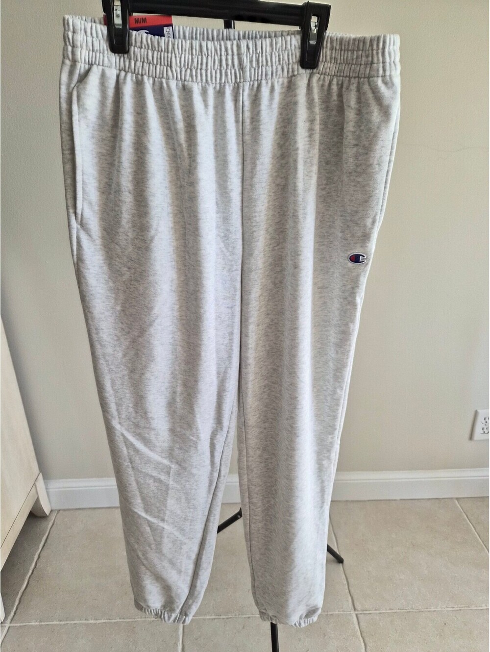 Champion Women's Medium Gray Elastic Waist Jogger Sweatpants 0346